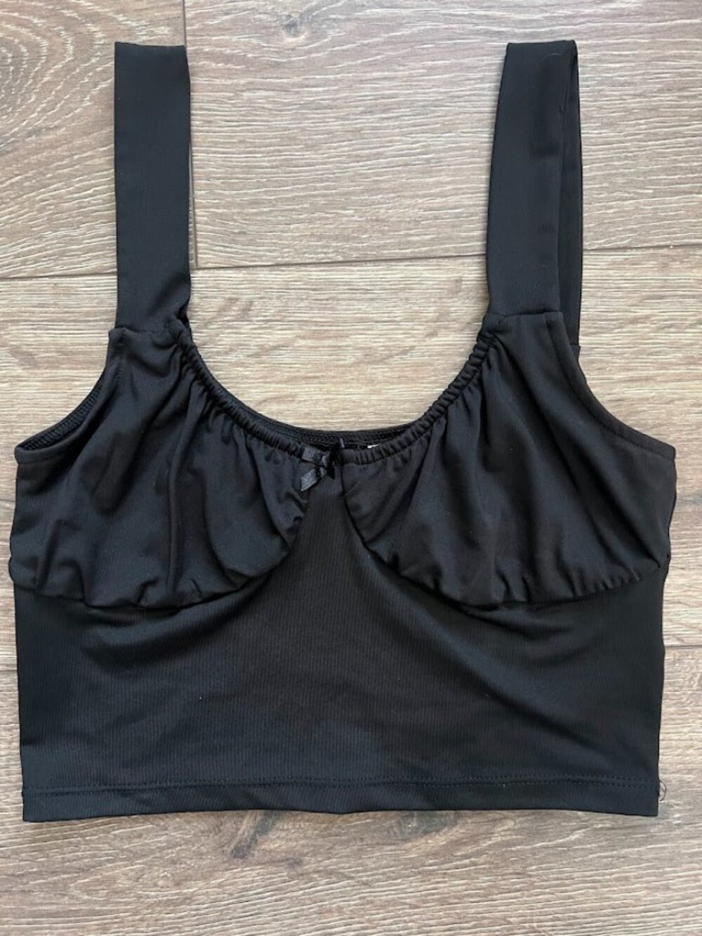 H&M Divided Black Corset Bra Bustier Tank Top Size Small